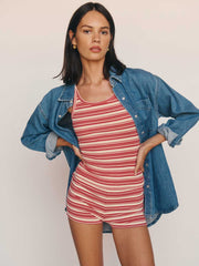 Reformation Cara Knit Short - Red Stripe