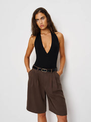 Reformation Drew Low Rise Short - Cafe