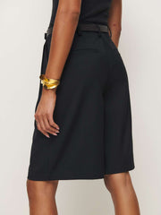 Reformation Drew Low Rise Short - Pitch Black