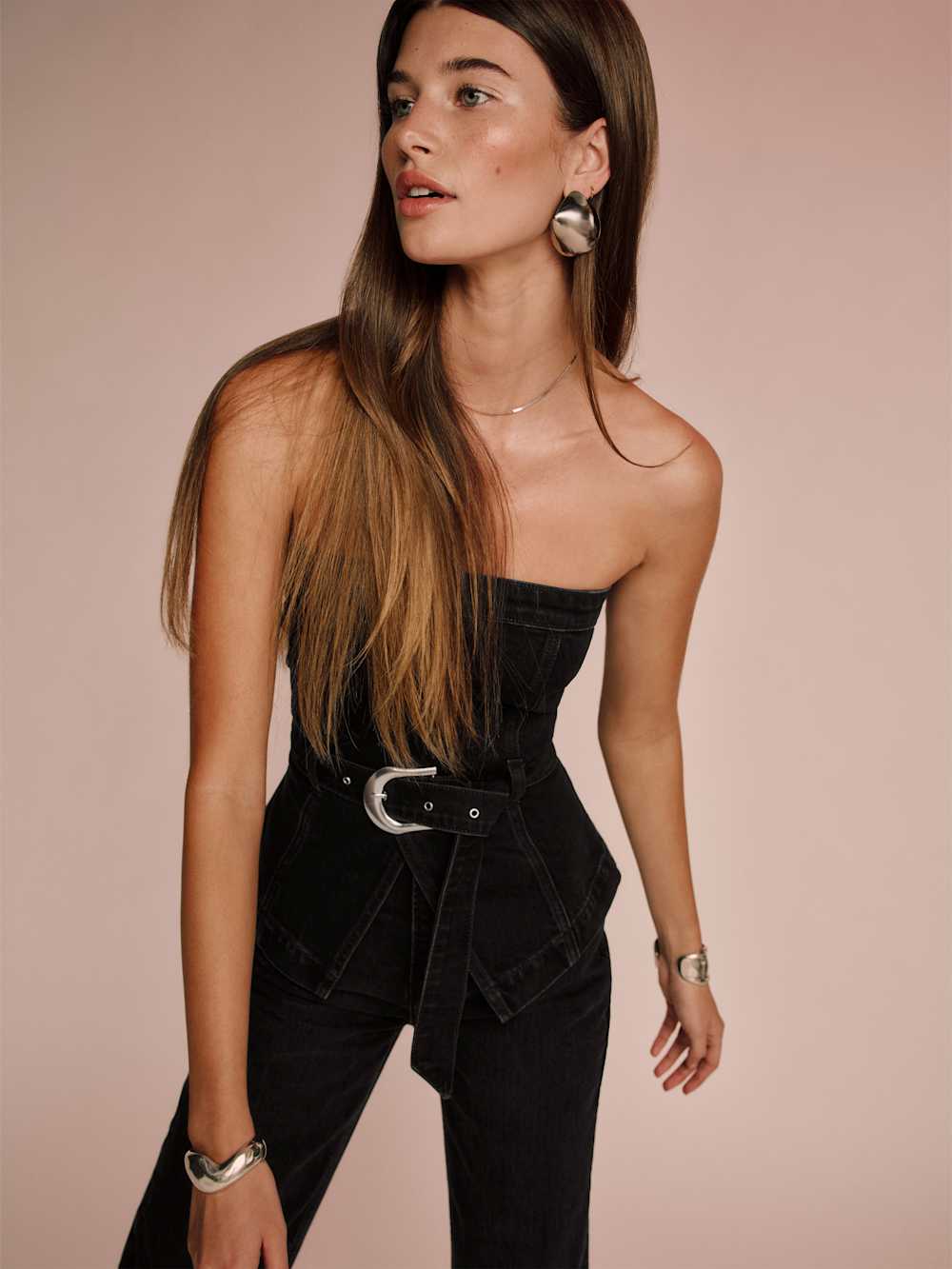 Reformation Collins Denim Top - Nicoya