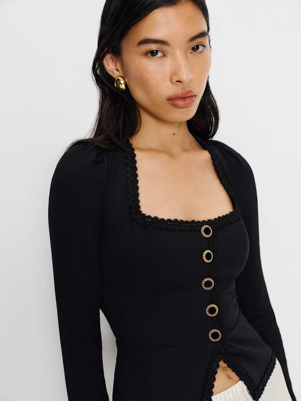 Reformation Nikky Top - Black