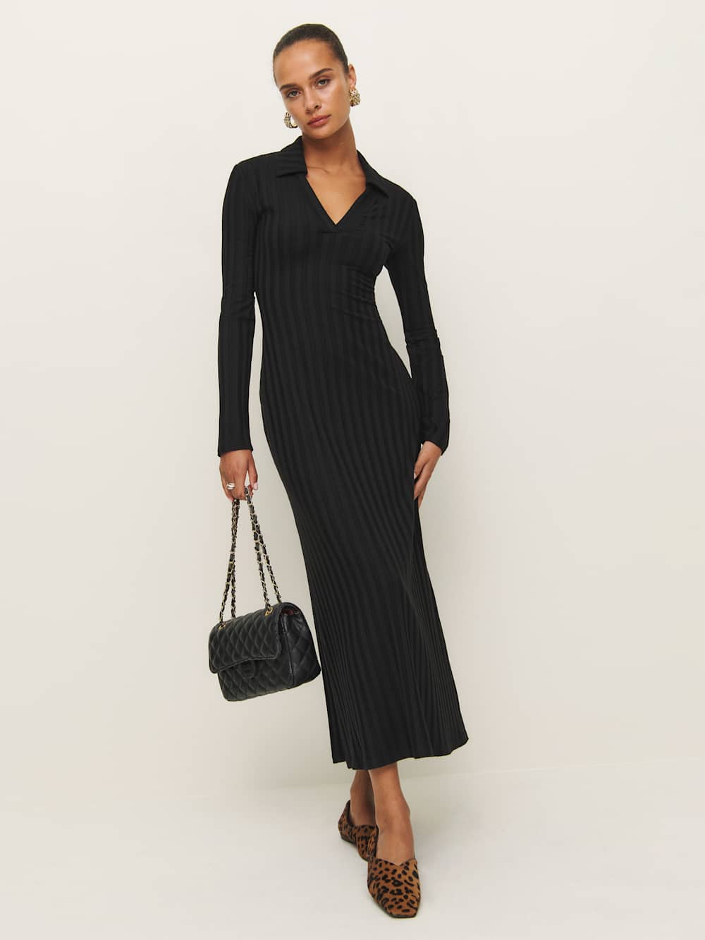 Reformation Blaire Knit Dress - Black