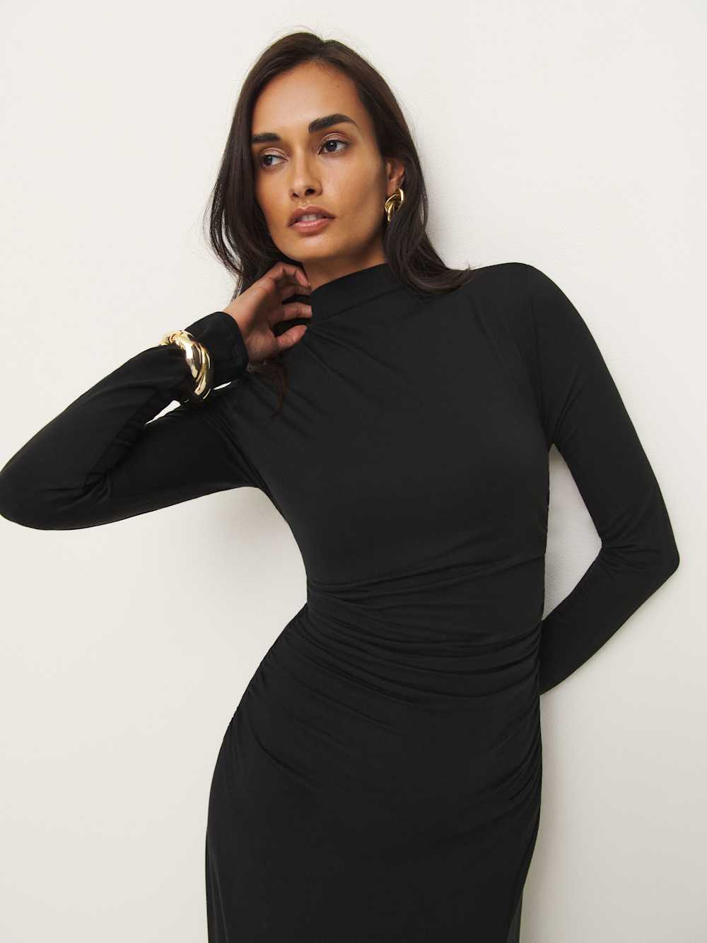 Reformation Nemy Knit Dress - Black