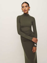 Reformation Nemy Knit Dress - Pine Tree