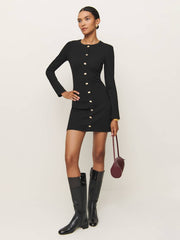 Reformation Micah Knit Dress - Black