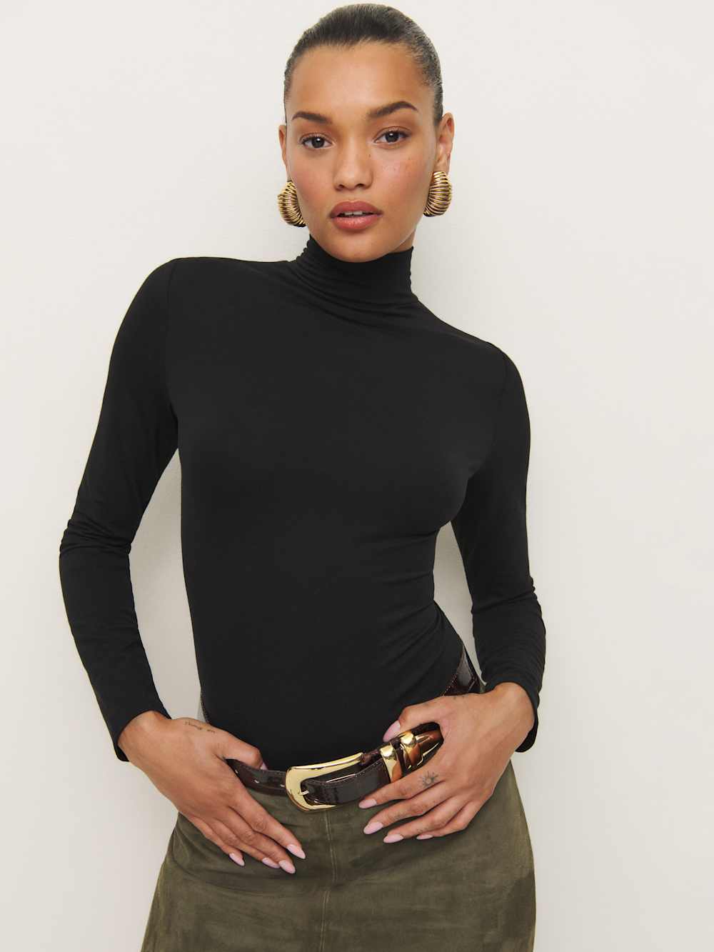Reformation Nell Knit Top - Black