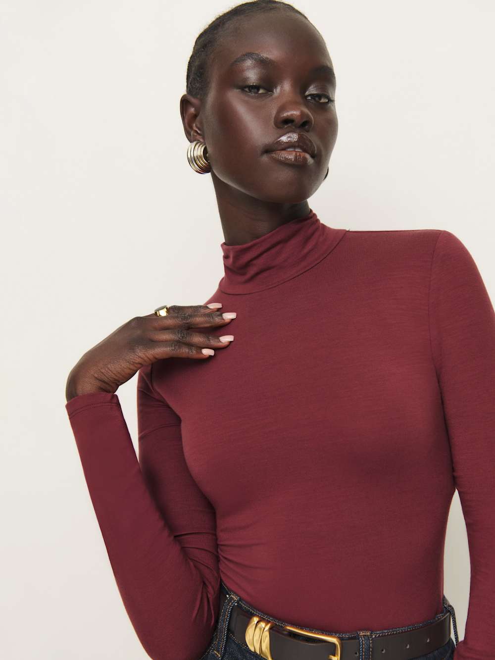Reformation Nell Knit Top - Chianti