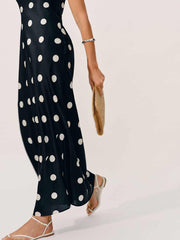 Reformation Petites Oren Silk Dress - Moon Dot