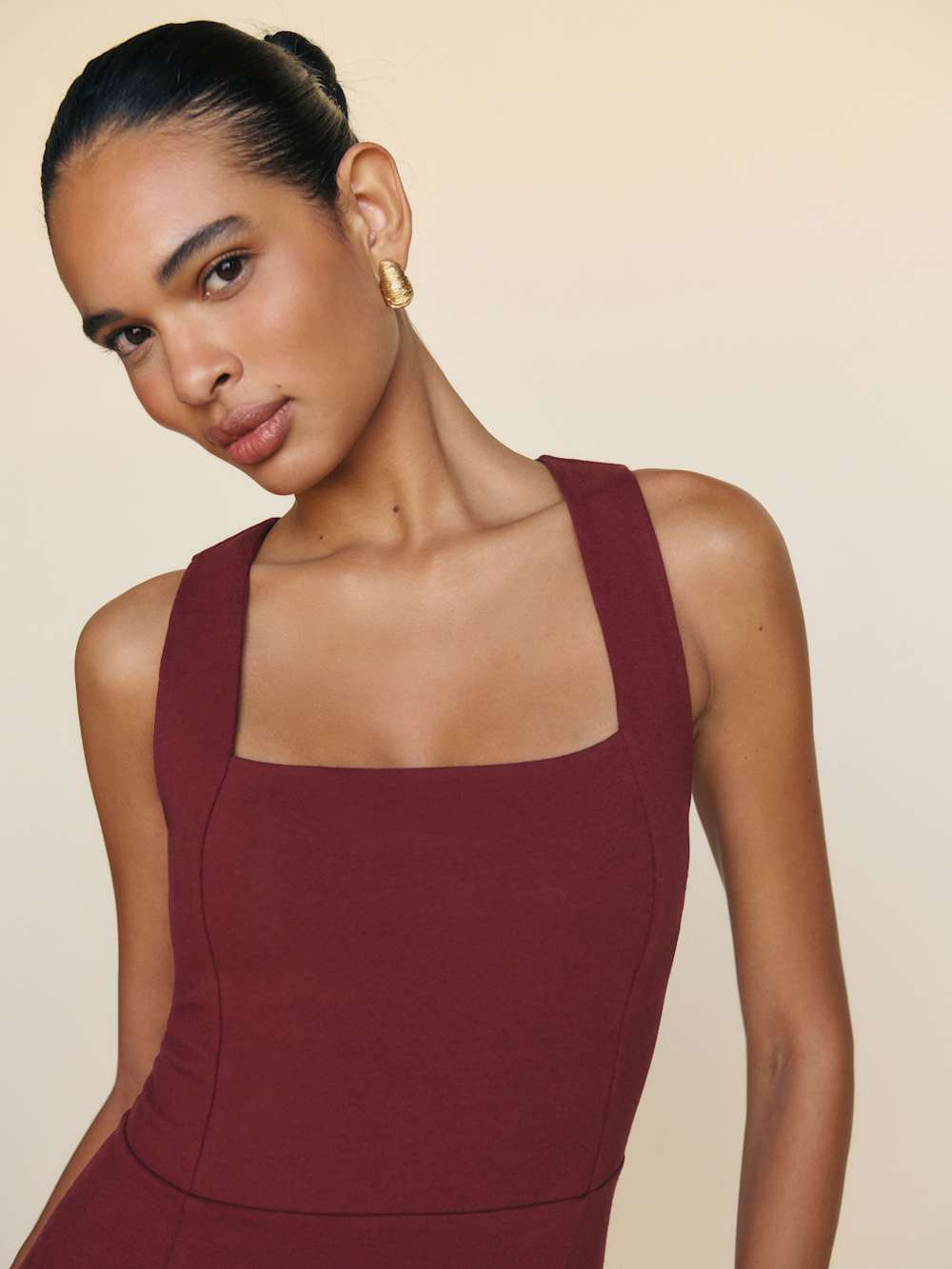 Reformation Rai Knit Dress - Chianti