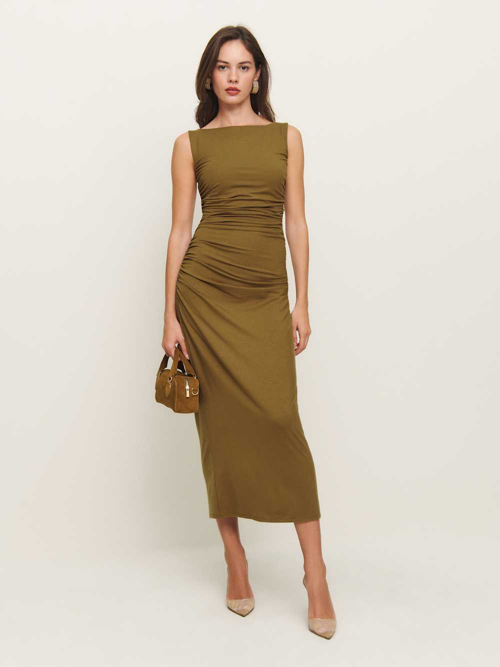 Reformation Benson Knit Dress - Bronze