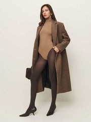 Reformation Swedish Stockings Olivia Premium Tights - Dark Brown