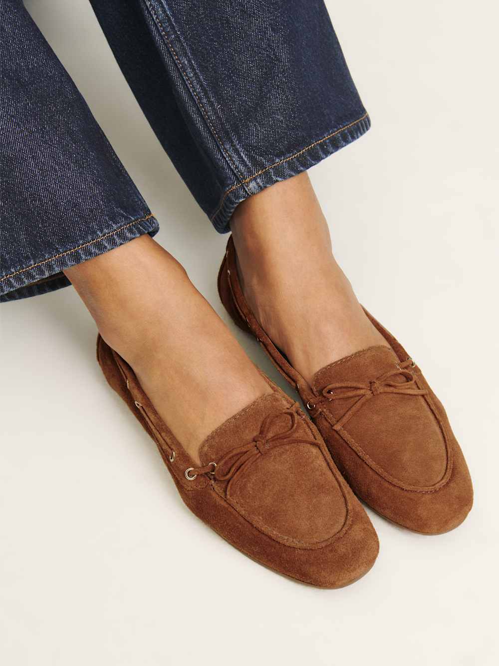 Reformation Kyla Boat Shoe - Rum Suede