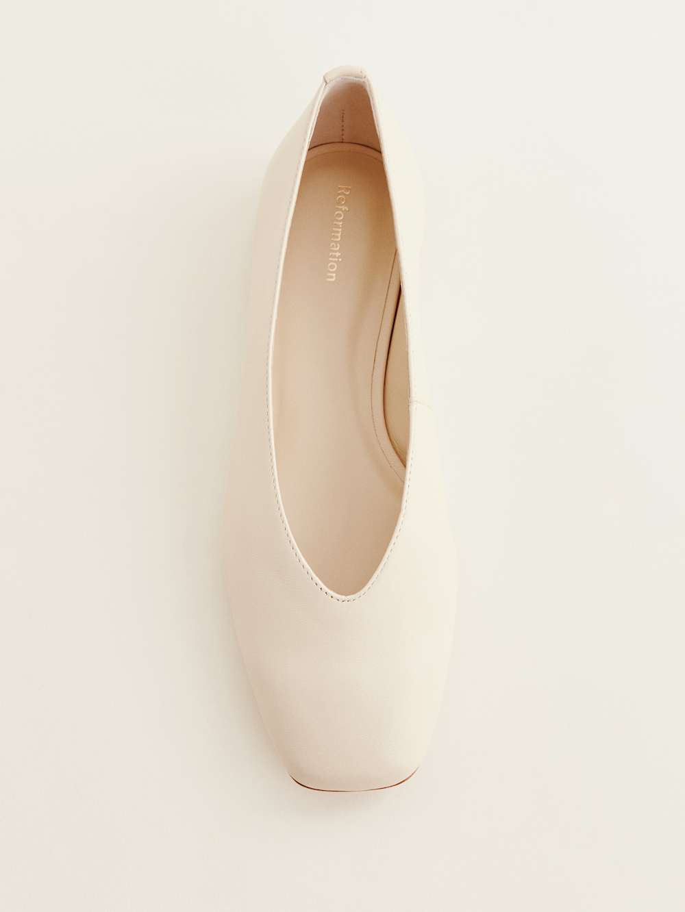 Reformation Prudence Ballet Flat - Almond Leather