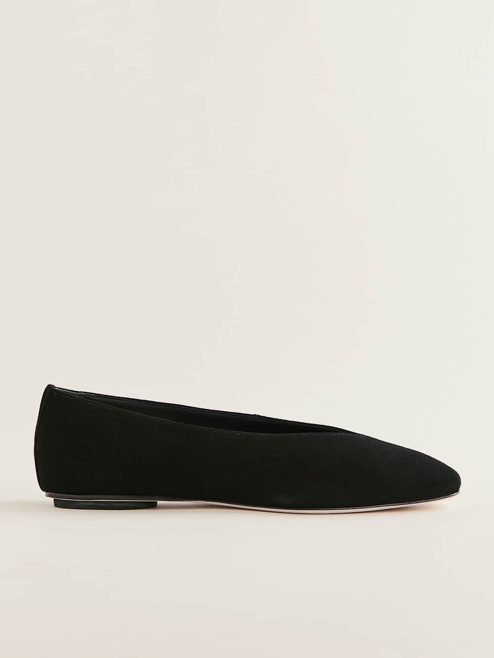 Reformation Prudence Ballet Flat - Black Suede