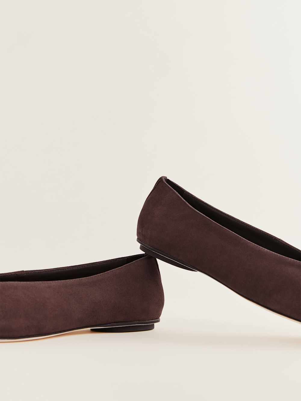 Reformation Prudence Ballet Flat - Espresso Suede