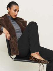 Reformation Prudence Ballet Flat - Leopard Haircalf