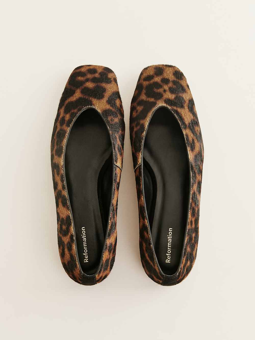 Reformation Prudence Ballet Flat - Leopard Haircalf