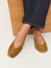 Reformation Prudence Ballet Flat - Bog Suede