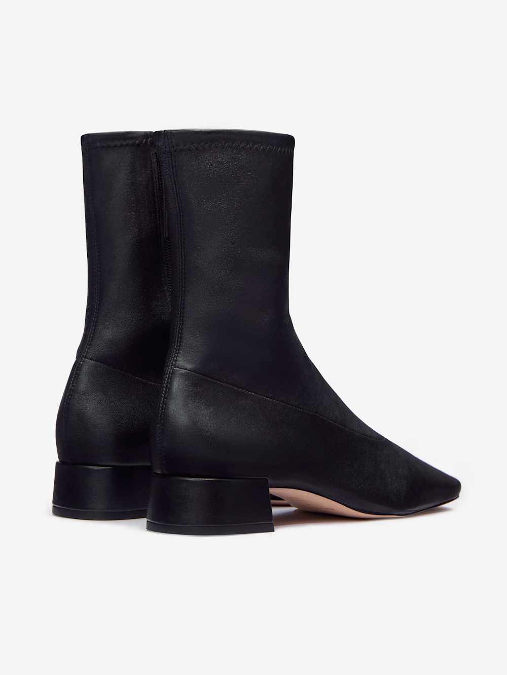 Reformation Rosina Ankle Boot - Black Stretch Leather