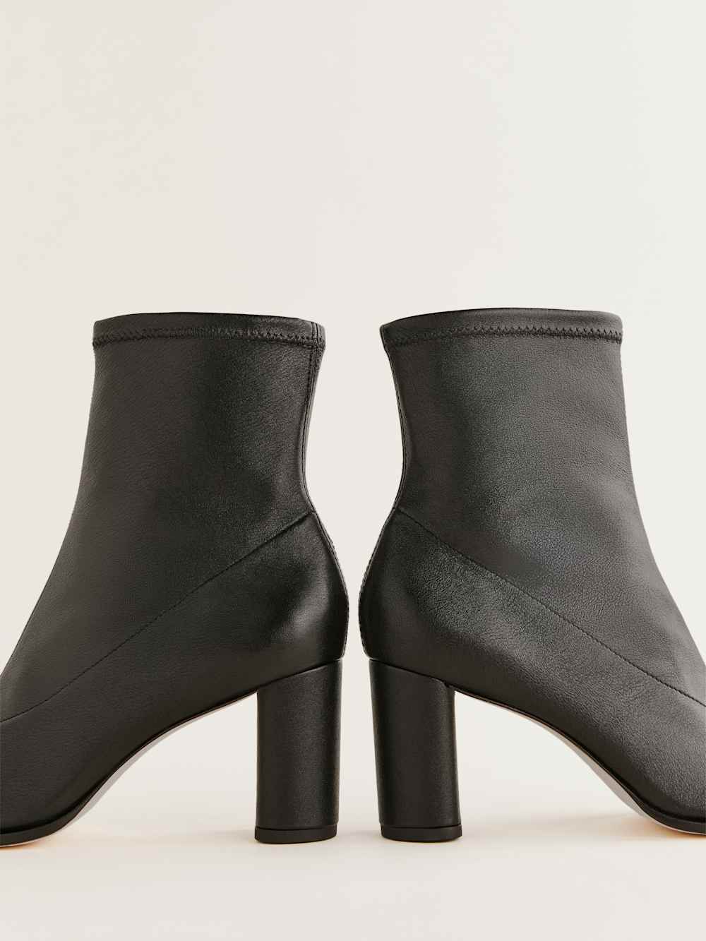 Reformation Presley Ankle Boot - Black Stretch Leather