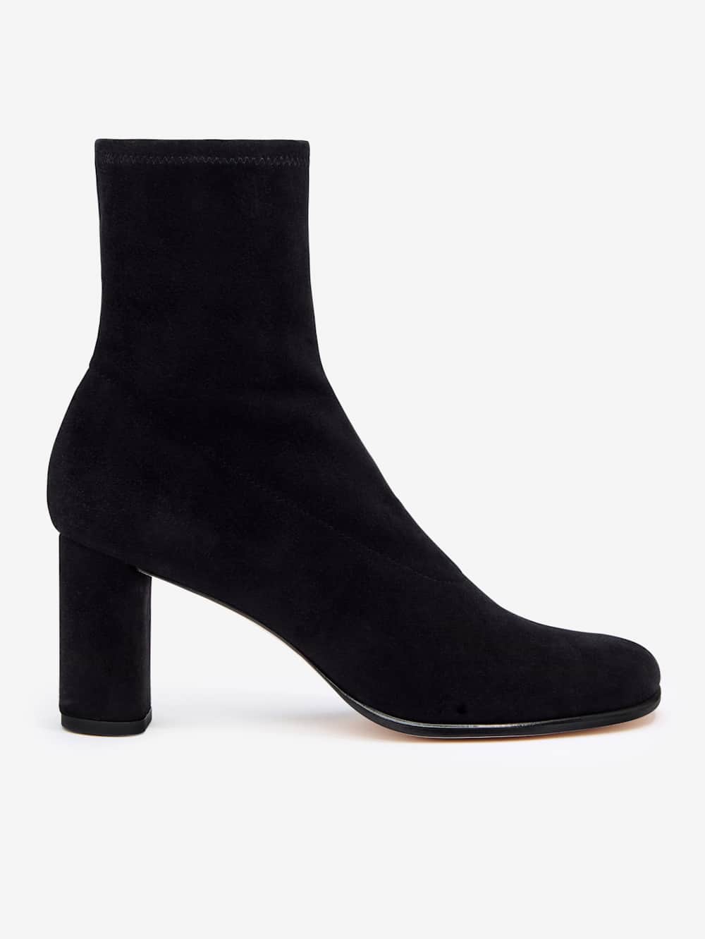 Reformation Presley Ankle Boot - Black Stretch Suede