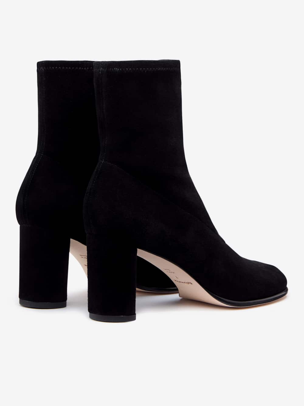 Reformation Presley Ankle Boot - Black Stretch Suede