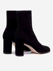 Reformation Presley Ankle Boot - Black Stretch Suede
