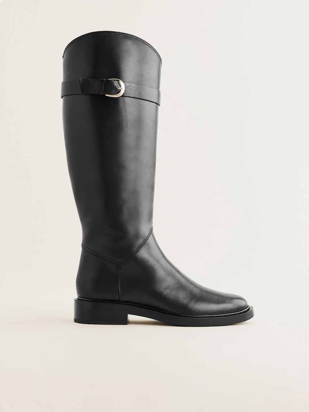 Reformation Franklin Knee Boot - Black Leather