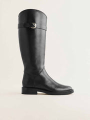 Reformation Franklin Knee Boot - Black Leather