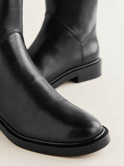 Reformation Franklin Knee Boot - Black Leather