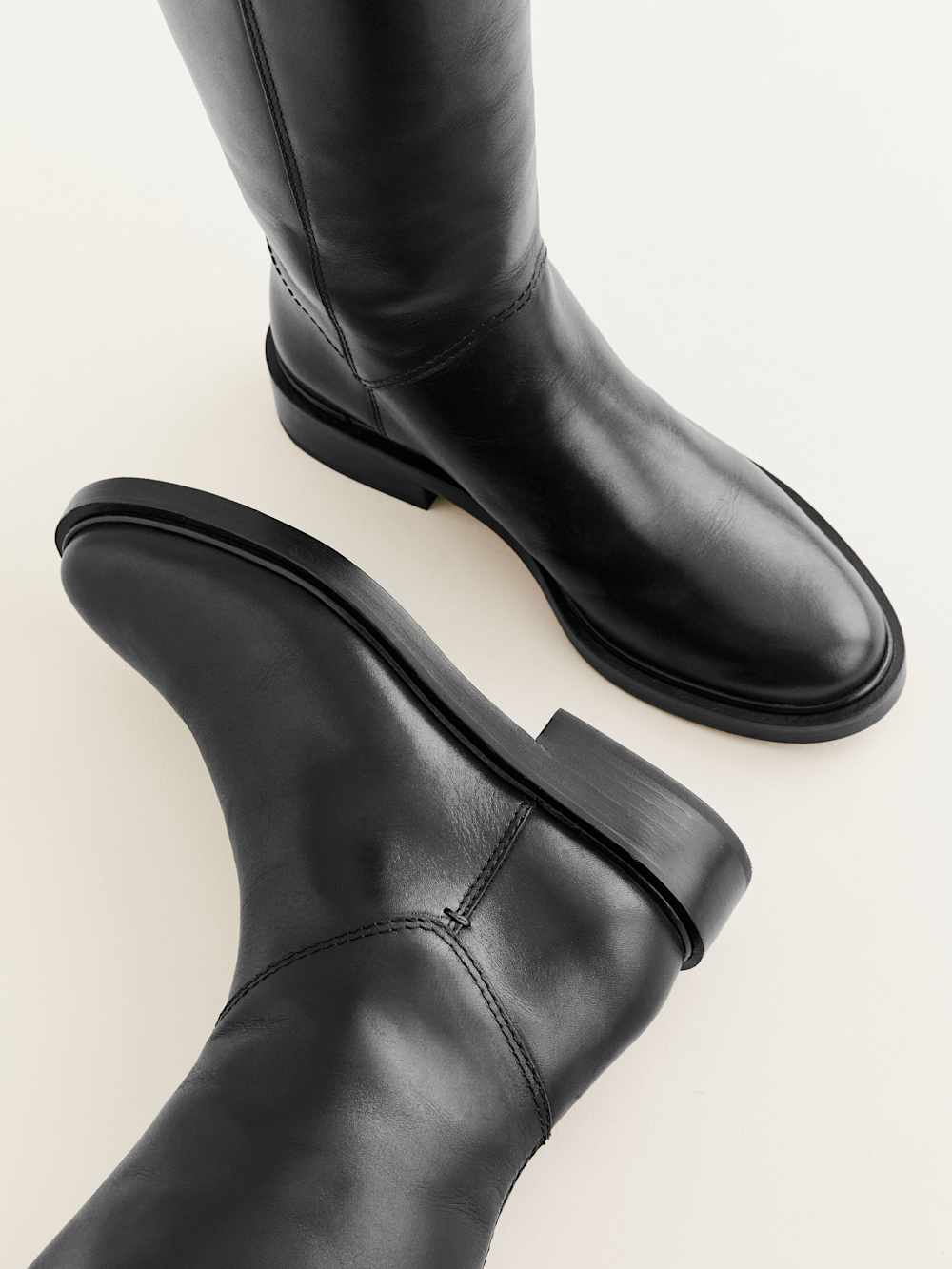 Reformation Franklin Knee Boot - Black Leather