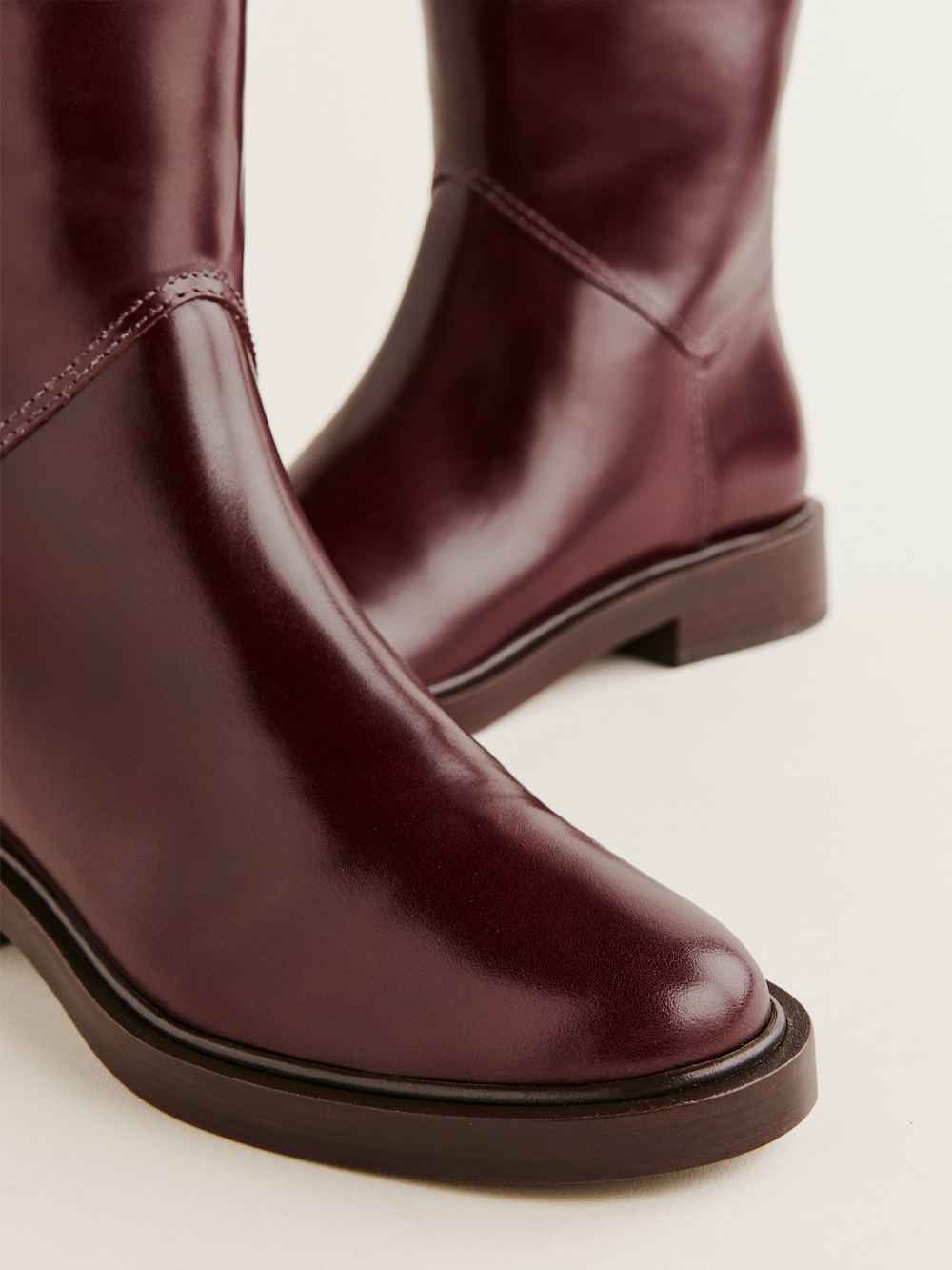 Reformation Franklin Knee Boot - Ruby Leather