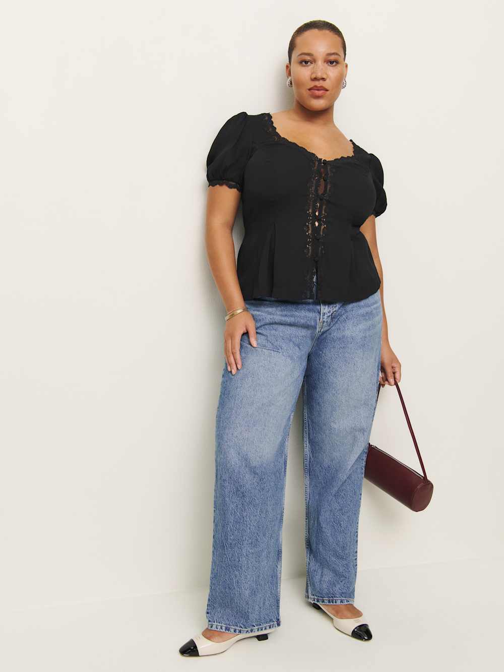 Reformation Minette Top Es - Black