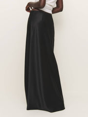Reformation Petites Bella Satin Skirt - Black
