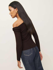 Reformation Lilou Regenerative Merino Sweater - Mole