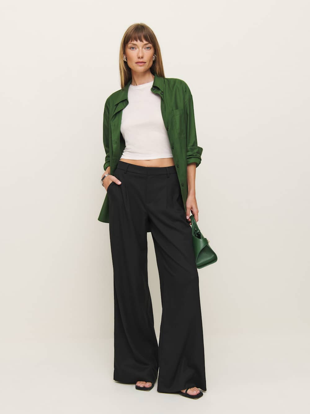 Reformation Ashwin Low Rise Pant - Black