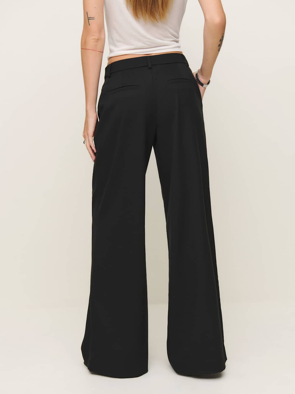 Reformation Ashwin Low Rise Pant - Black