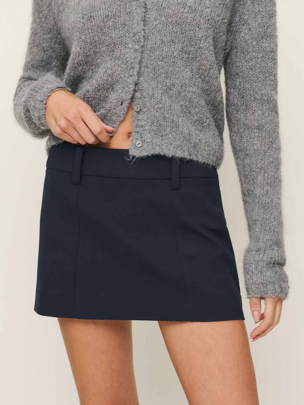 Reformation Sara Knit Skirt - Midnight
