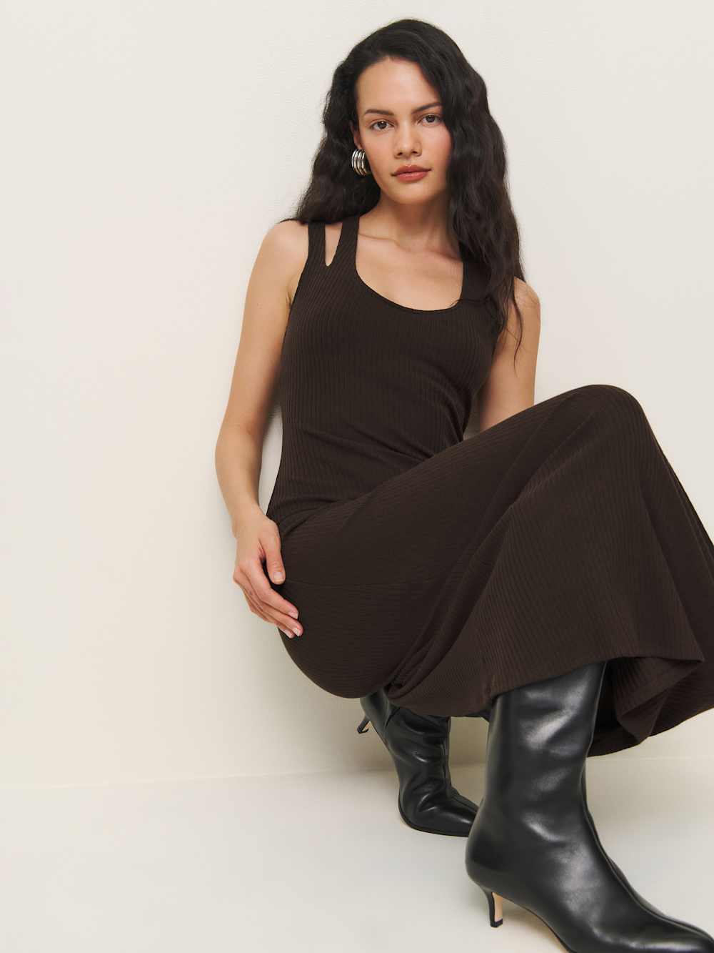 Reformation Jules Knit Dress - Mole