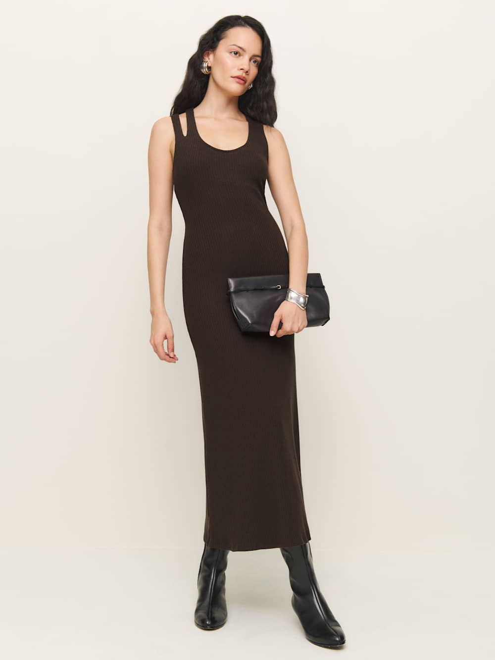 Reformation Jules Knit Dress - Mole