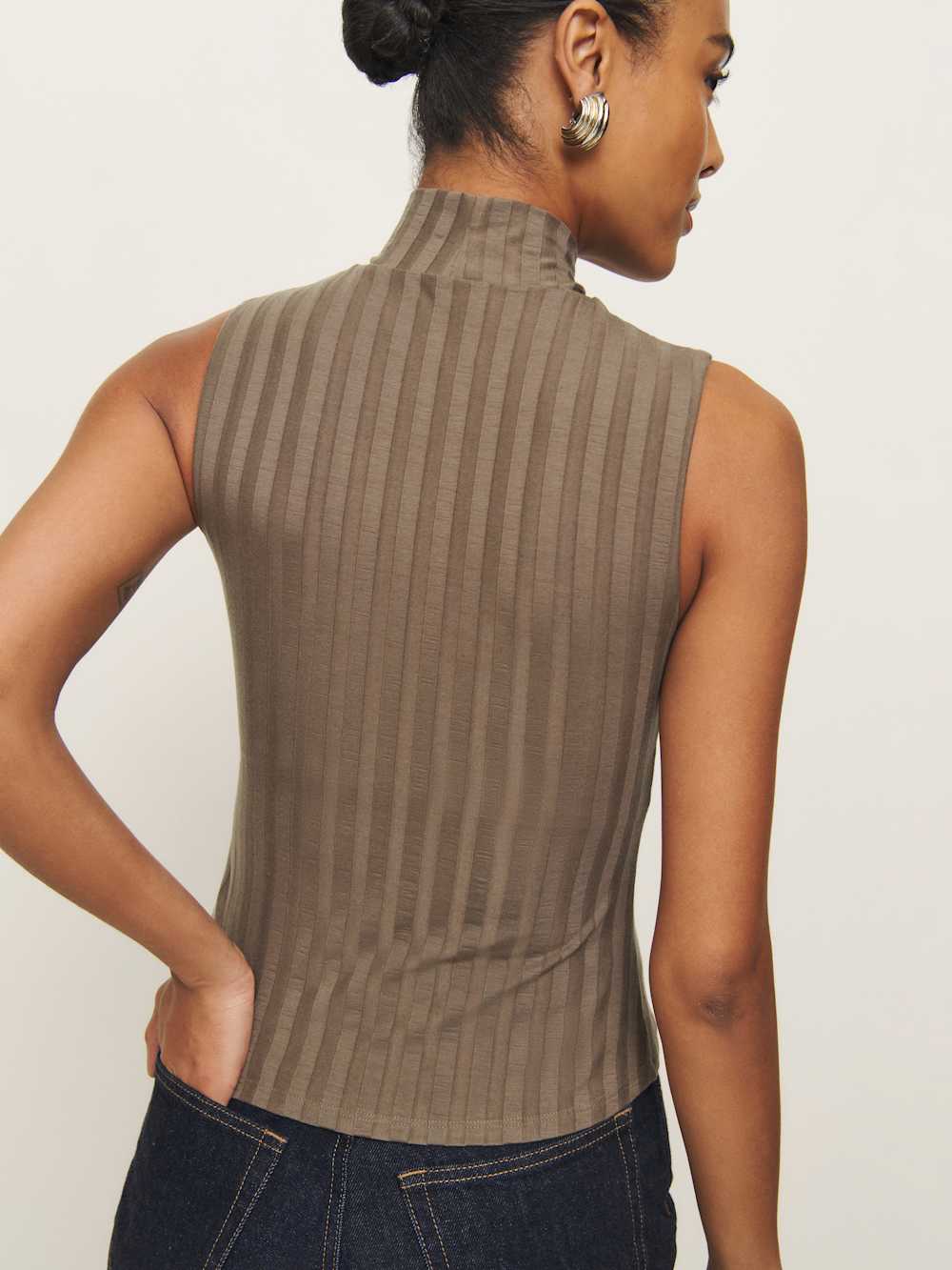 Reformation Maison Knit Top - Mushroom