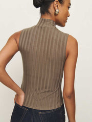 Reformation Maison Knit Top - Mushroom