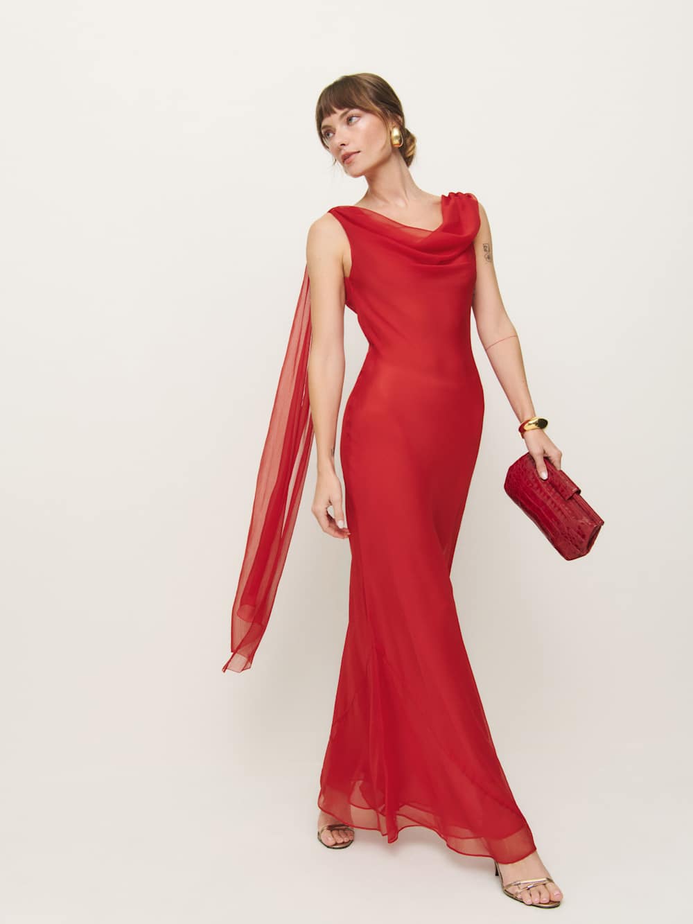 Reformation Allura Dress - Red