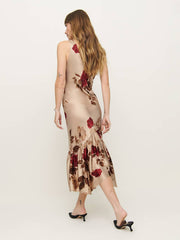 Reformation Cordia Silk Dress - Opera Border