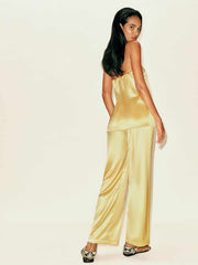 Reformation Alleia Satin Two Piece - Sunshine