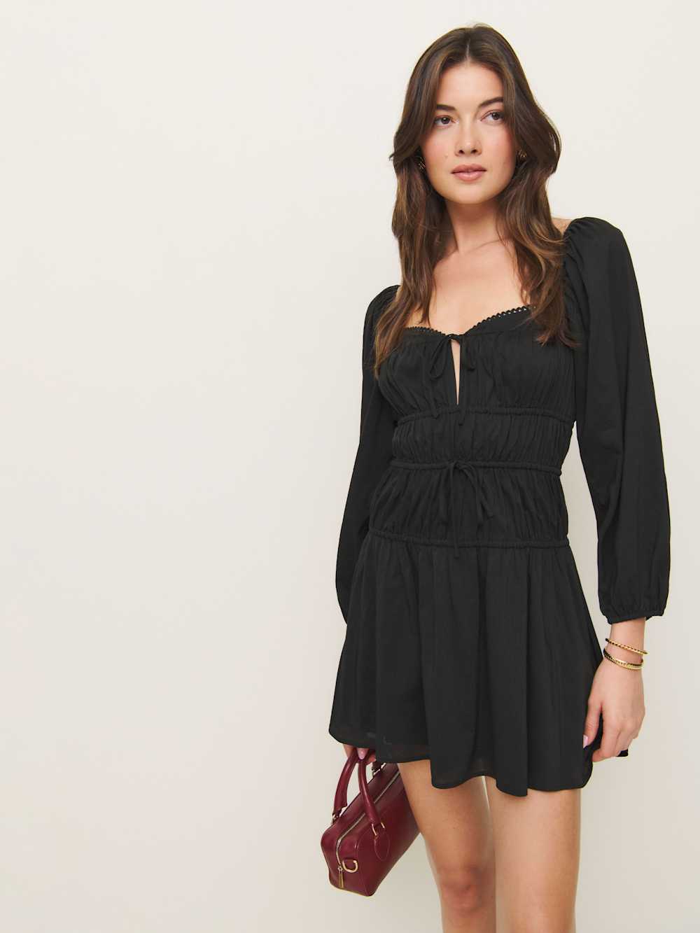 Reformation Rella Dress - Black
