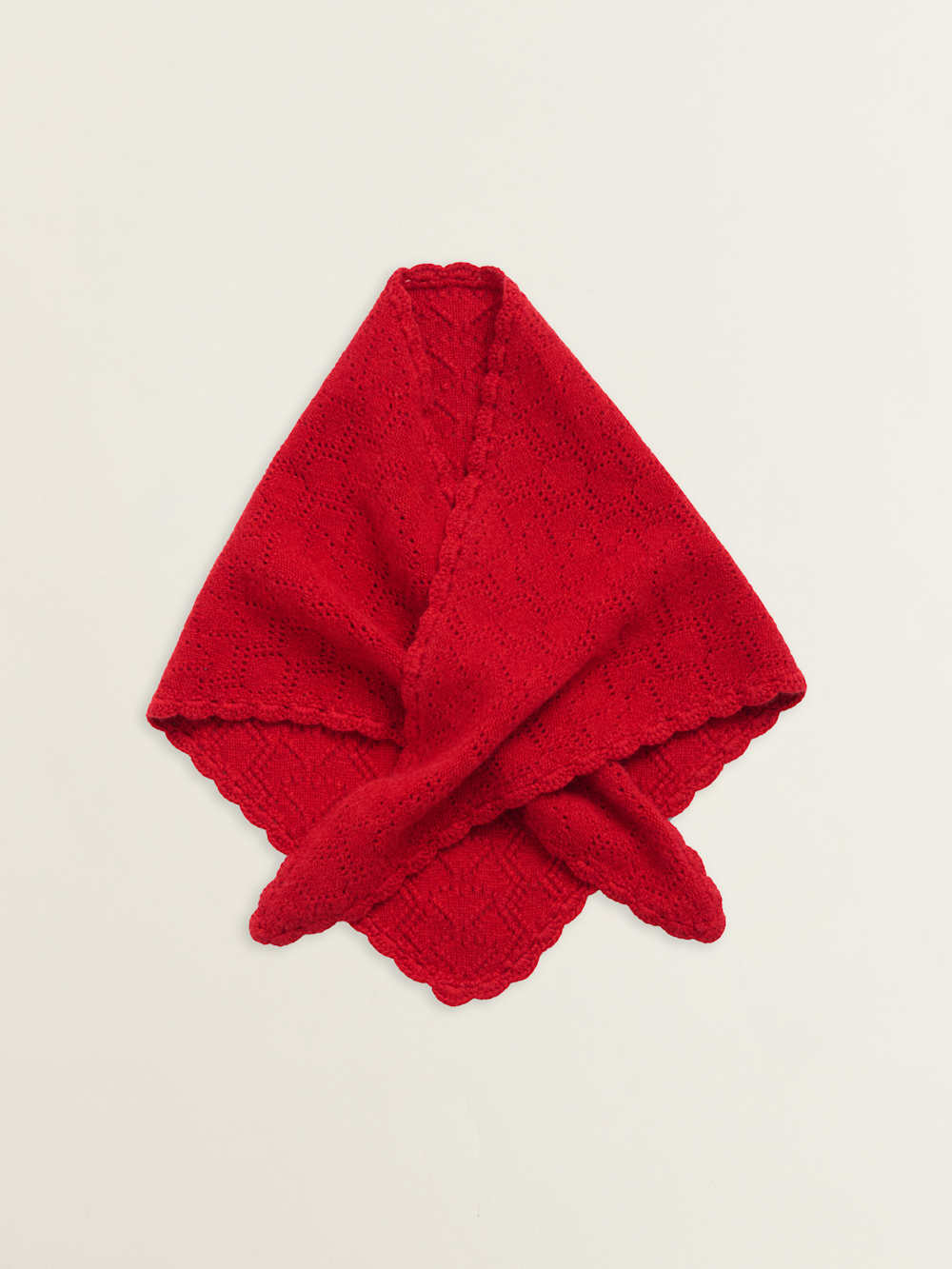 Reformation Royal Regenerative Wool Head Scarf - Sundried Tomato