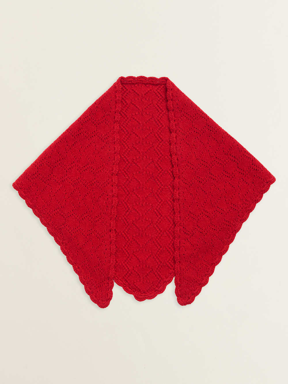Reformation Royal Regenerative Wool Head Scarf - Sundried Tomato