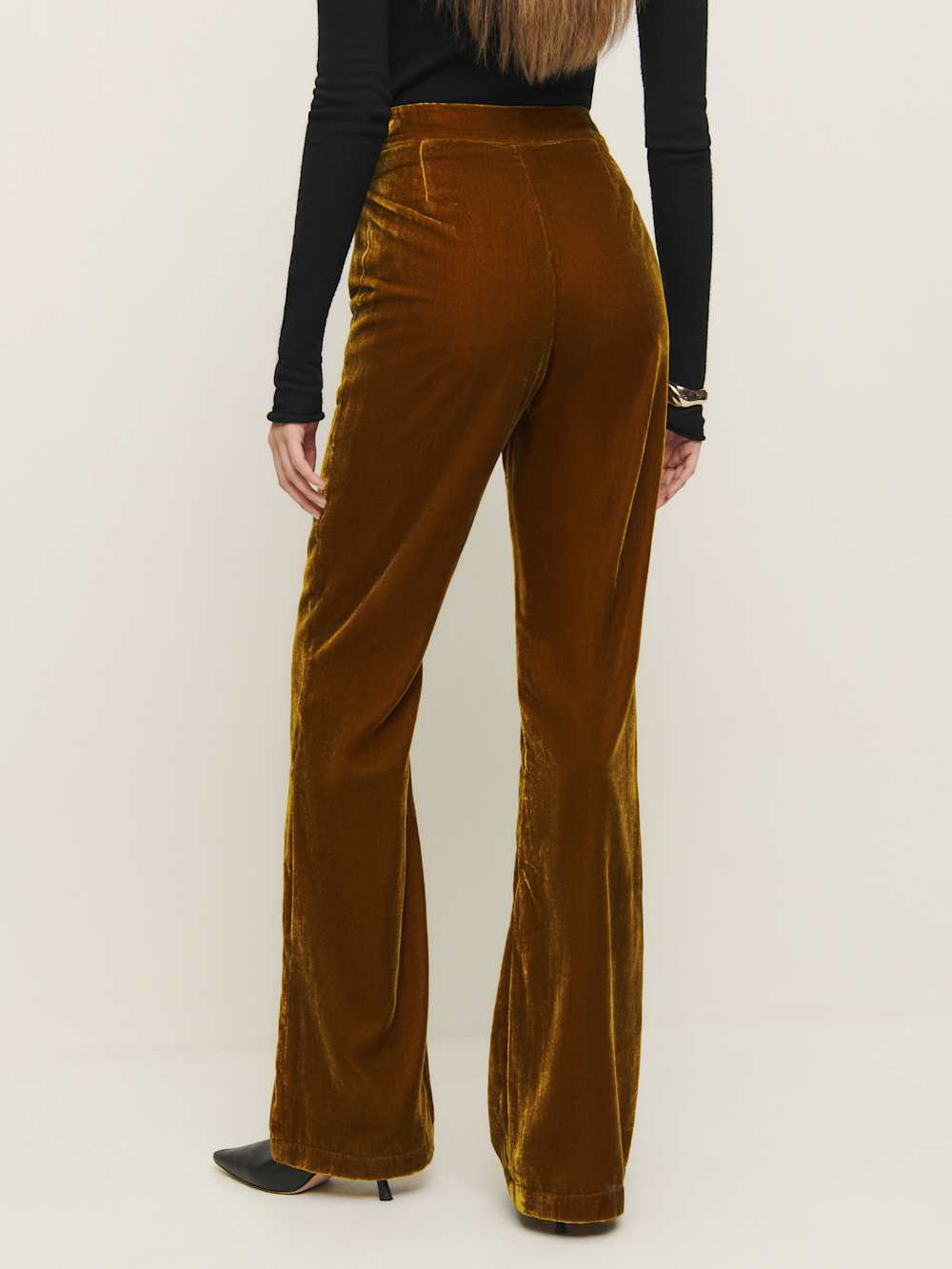 Reformation Sora Velvet Pant - Copper