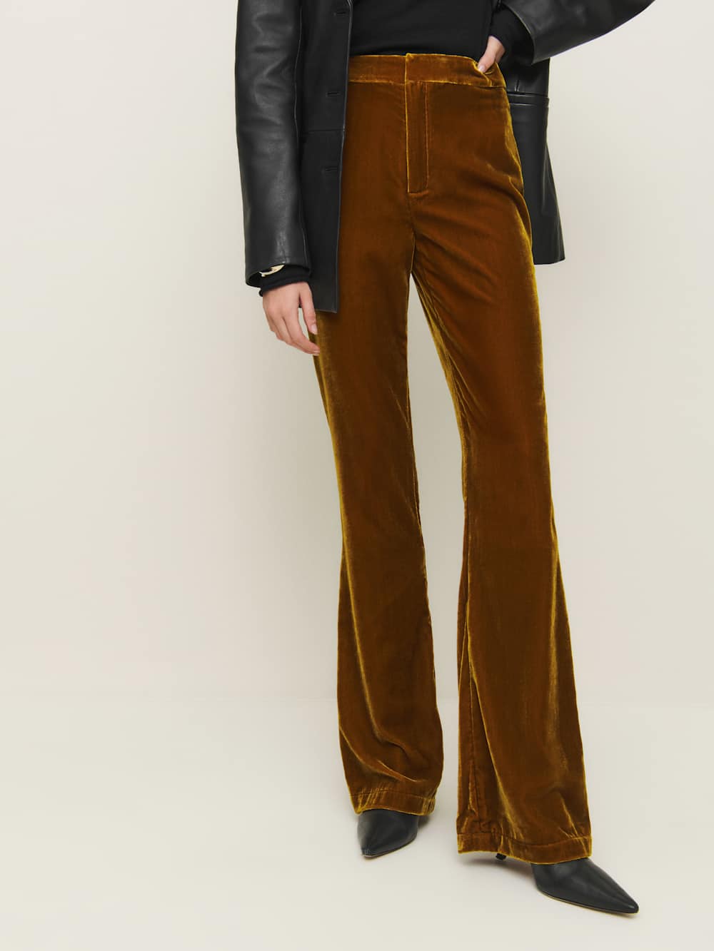 Reformation Sora Velvet Pant - Copper